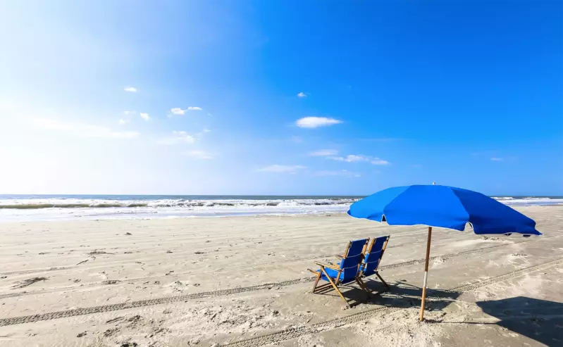 beach along kiawah island