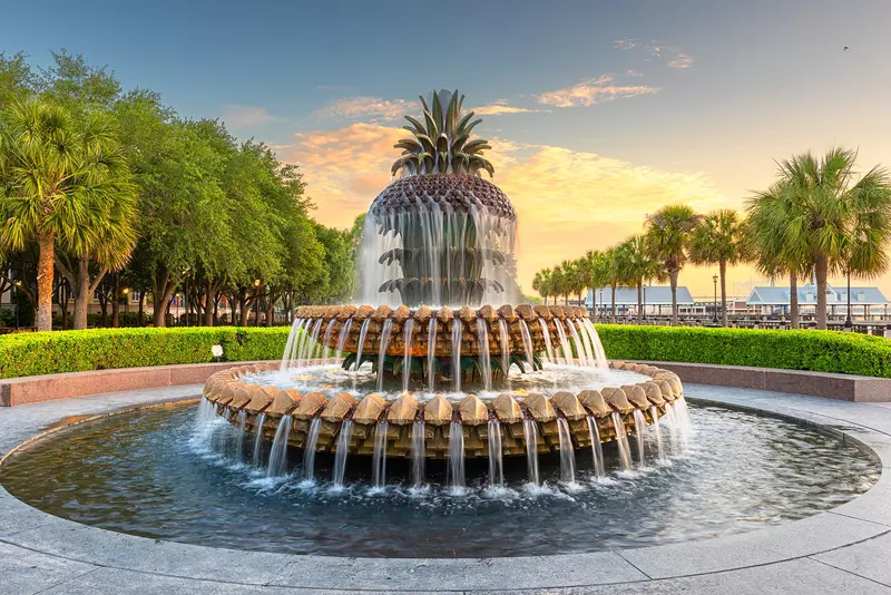 fountain in downtown charleston