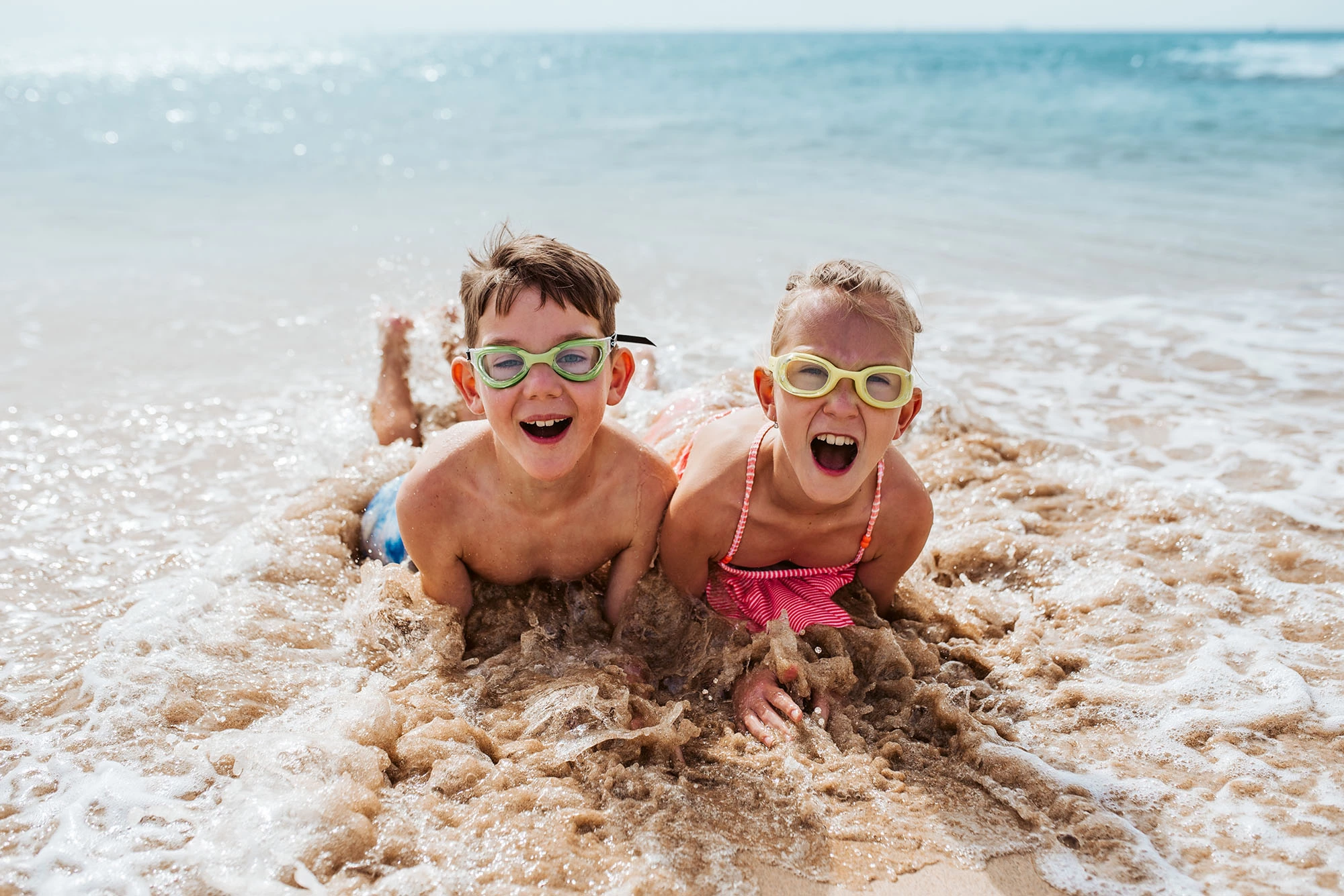 kids on beach