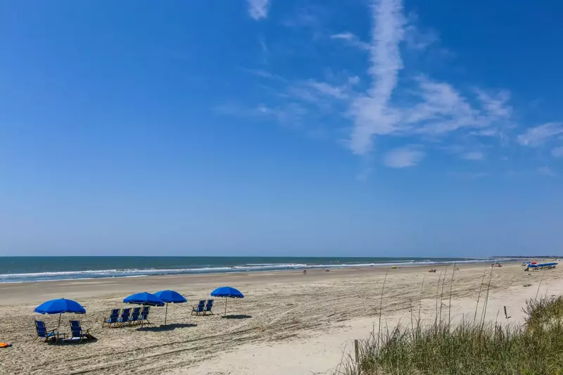 There's plenty of room on the wide, spacious beach for you and your family.