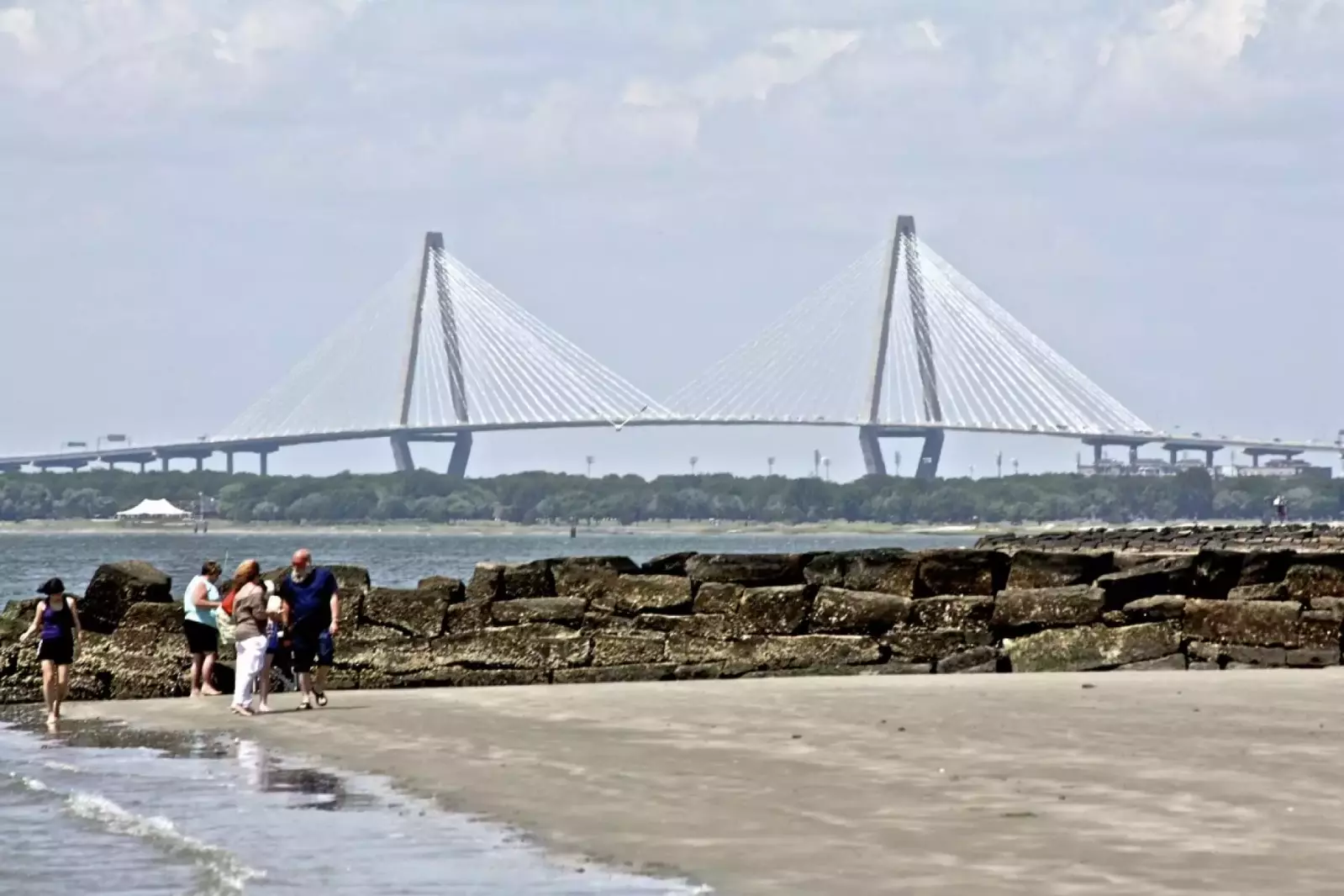 Ravenel Bridge connecting Charleston with Mt. Pleasant