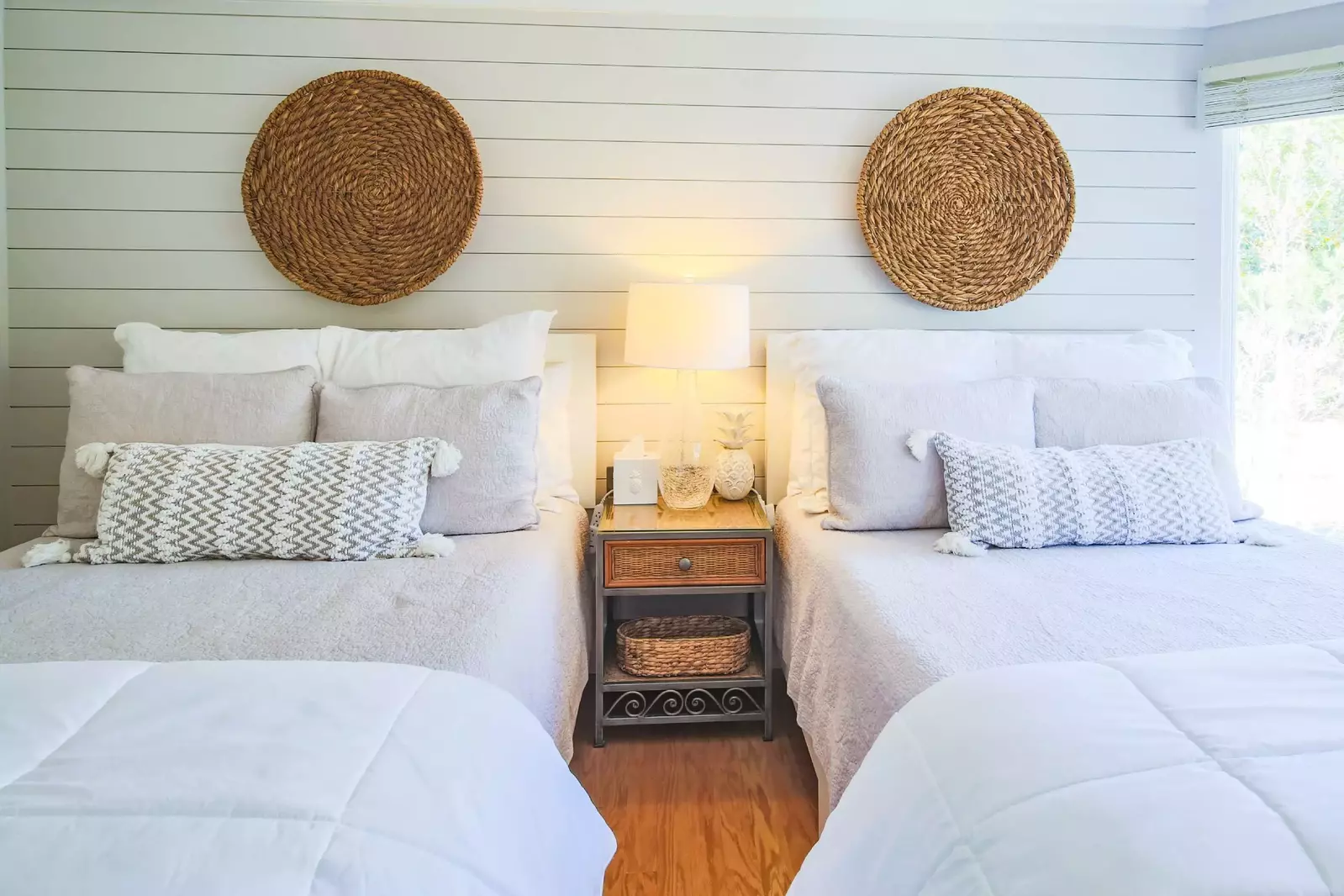 Each of the beds will be made in advance of your arrival with freshly laundered sheets.
