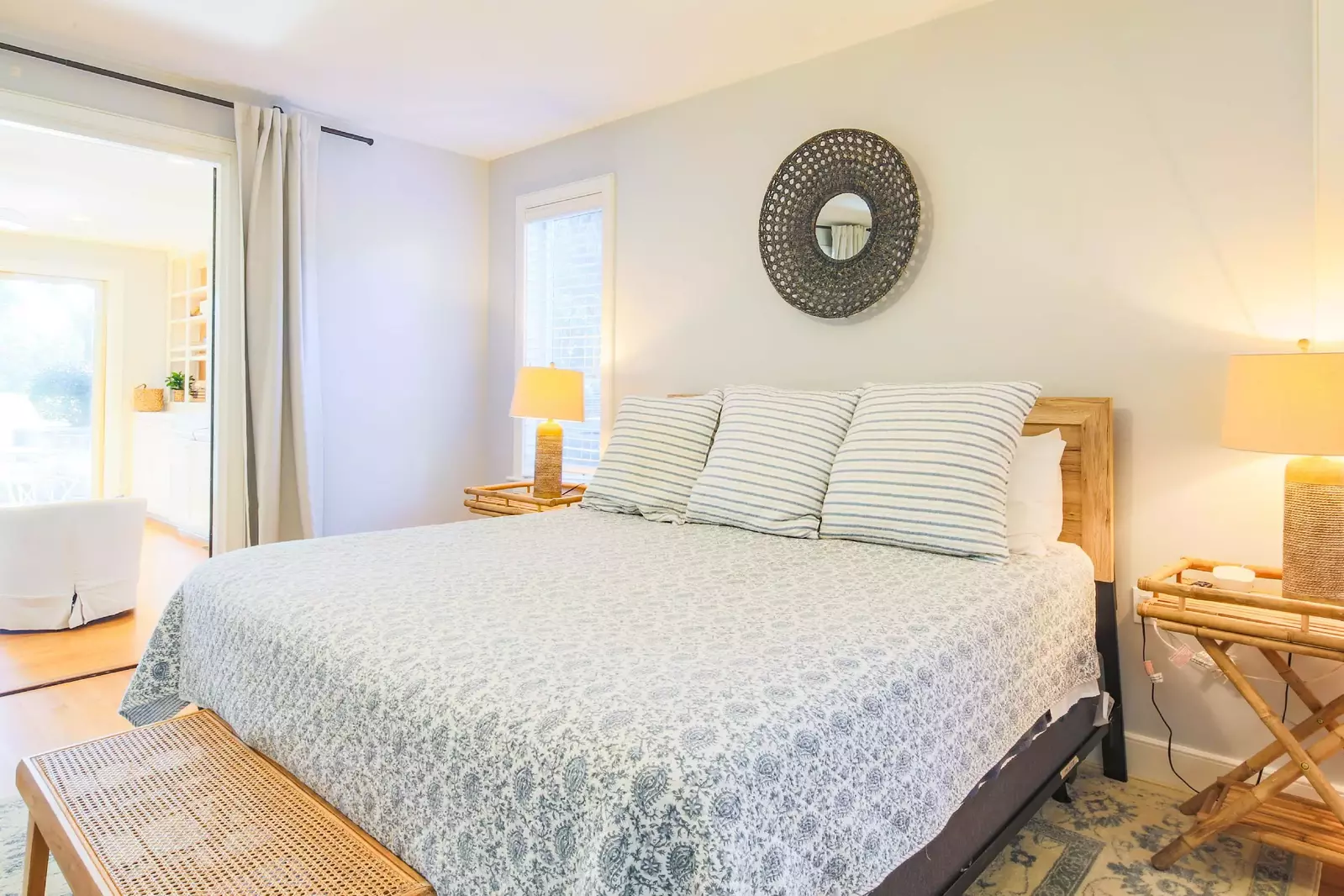 Each of the beds will be made in advance of your arrival with freshly laundered sheets.
