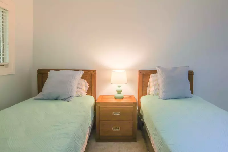 The twin suite is located on the second floor.