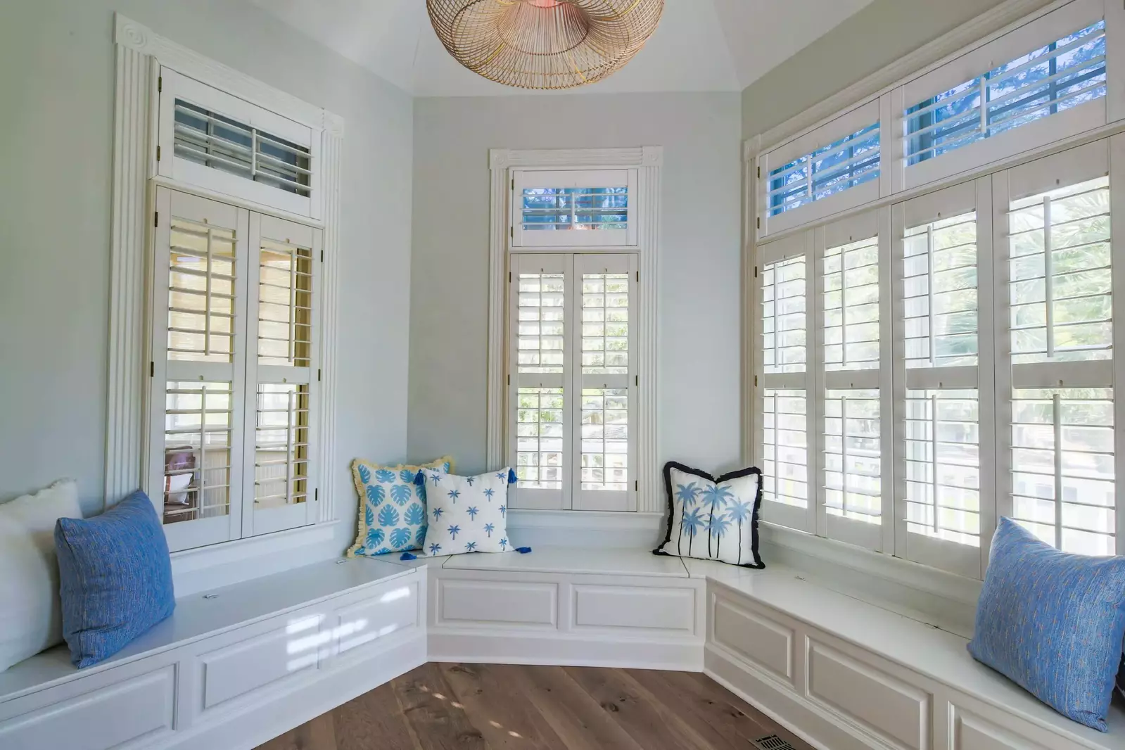 This corner alcove in the master suite is the perfect spot to sit or enjoy a good book.