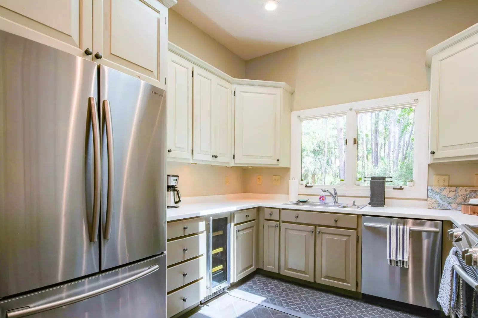 There is plenty of room within this spacious kitchen to prepare your family's meals.