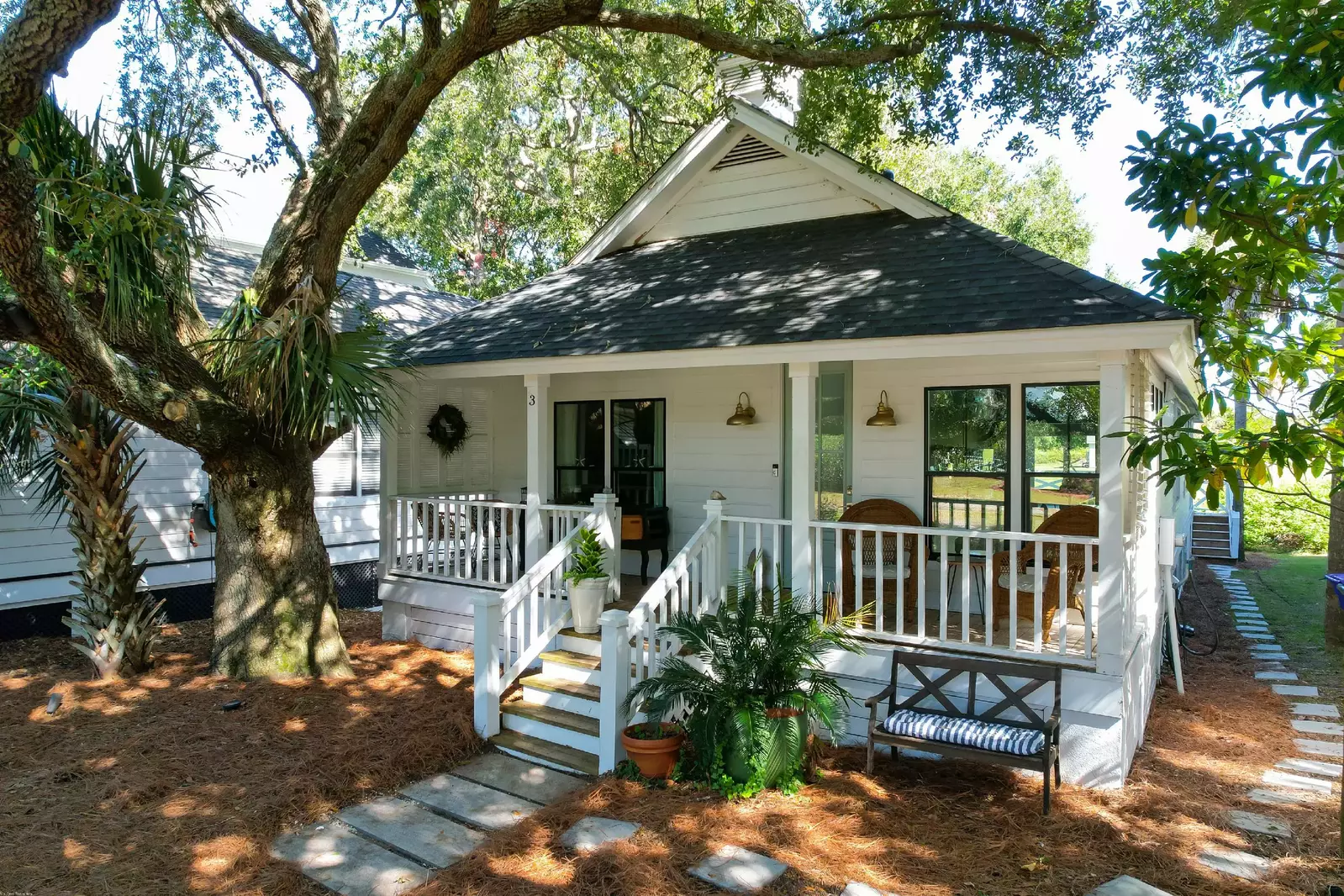 The Beach Cove is an elevated (6 steps up from the sidewalk), single story home within Wild Dunes Resort.