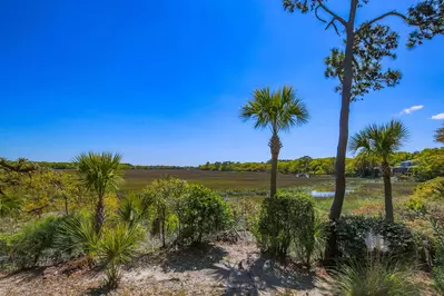 The Creek Trace Villas community is situated alongside the marsh and Cap'n Sam's Creek.