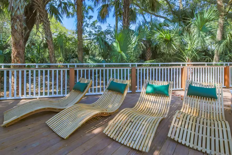 There is plenty of room on the back deck for you and your family to spread out and relax.