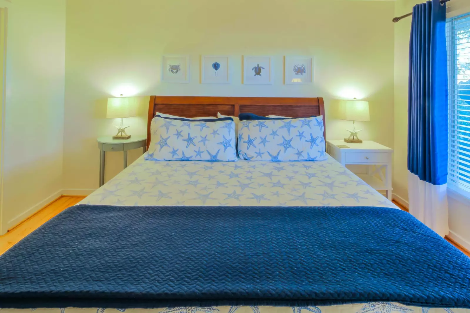Each of the beds will be made in advance of your arrival with freshly laundered sheets.