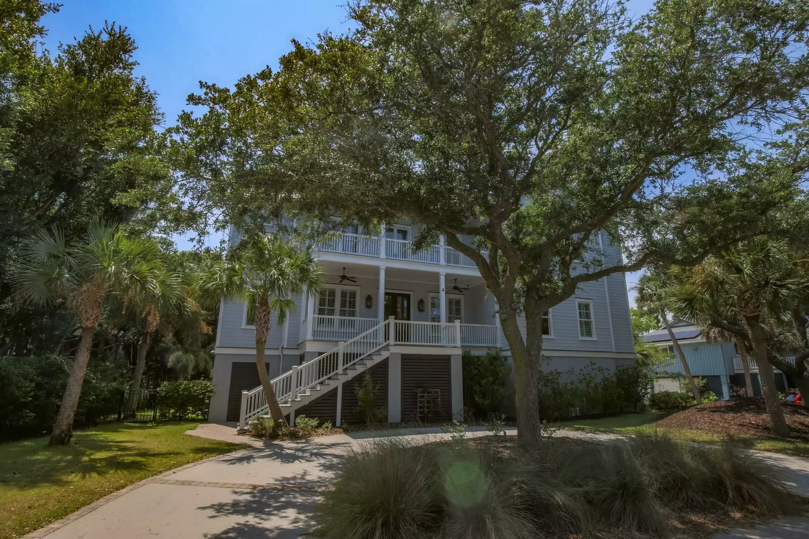 This home requires guests to use the stairs to access the elevated first and second floors.