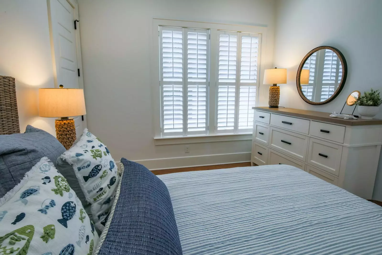 This cozy bedroom is located on the second floor across from the queen suite.