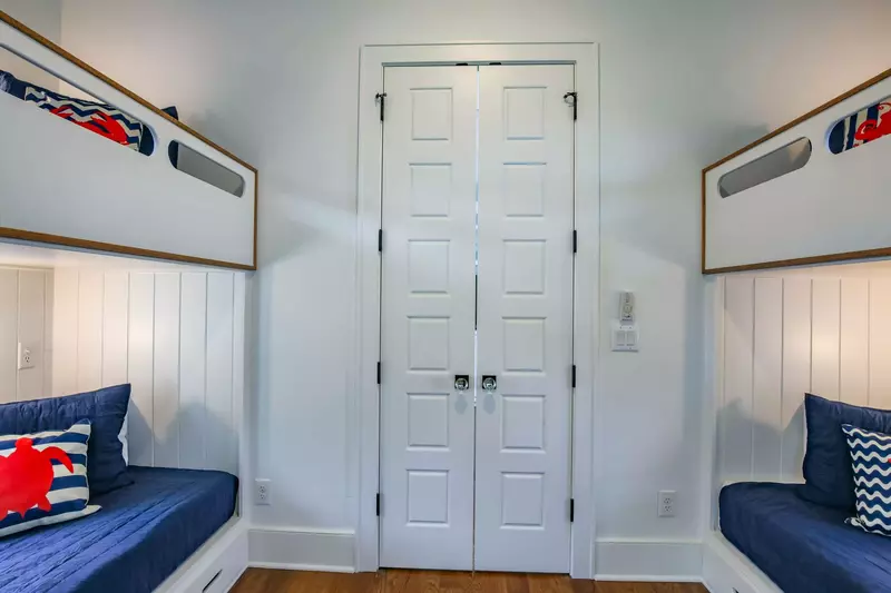 Our bunk bedroom - with four twin beds - is a huge hit with kids!