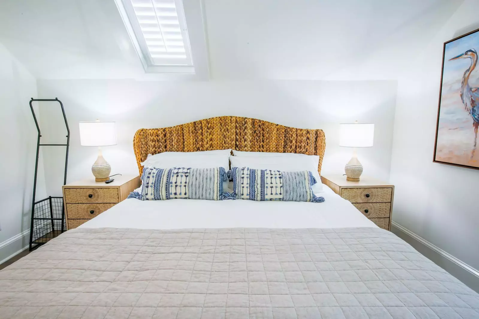 Each of the beds will be made in advance of your arrival with freshly laundered sheets.