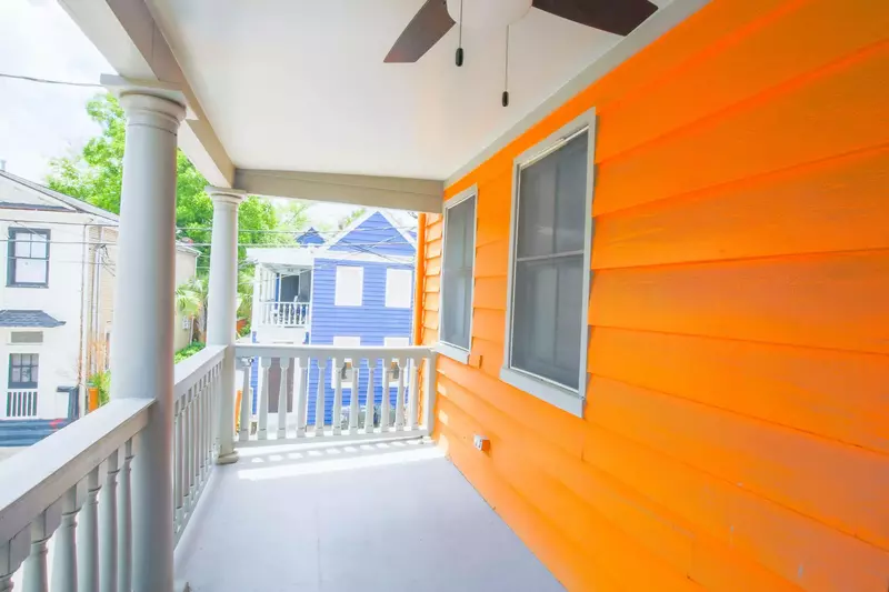 This second floor piazza is accessible from the hallway between the two bedrooms.