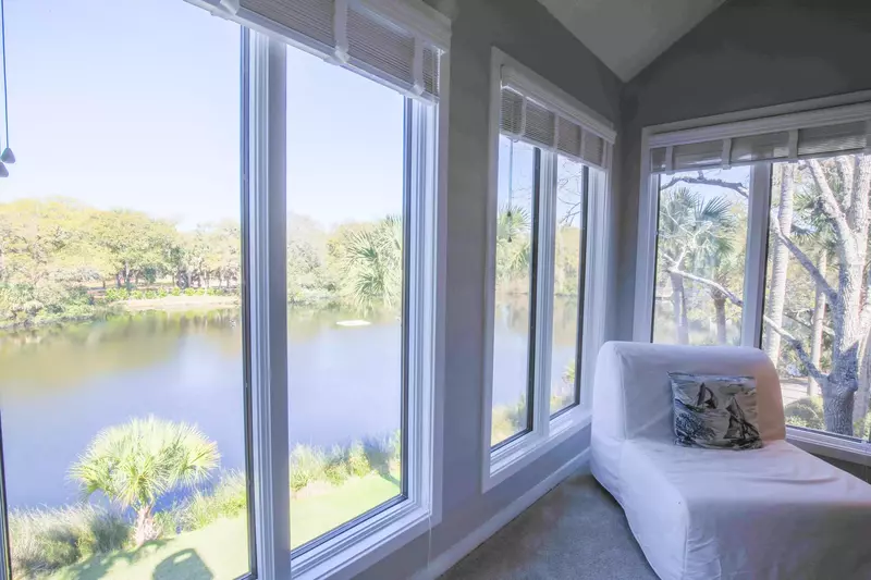 Here is the view from the seating area in the master suite.
