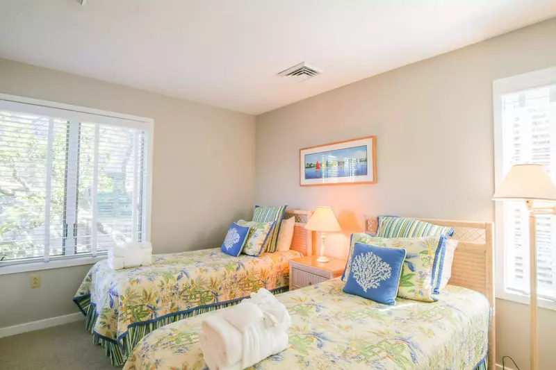 The twin guest suite is located on the home's upper level.
