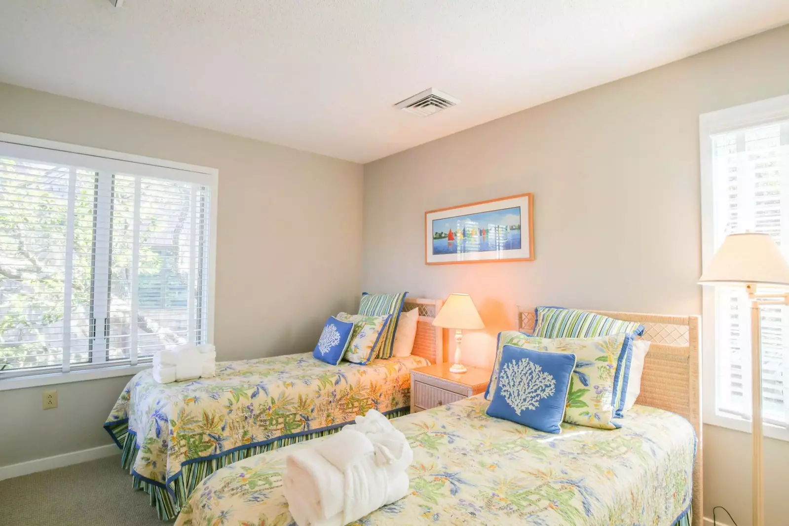 The twin guest suite is located on the home's upper level.
