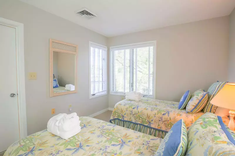 The door in this photo leads to the en suite bathroom.
