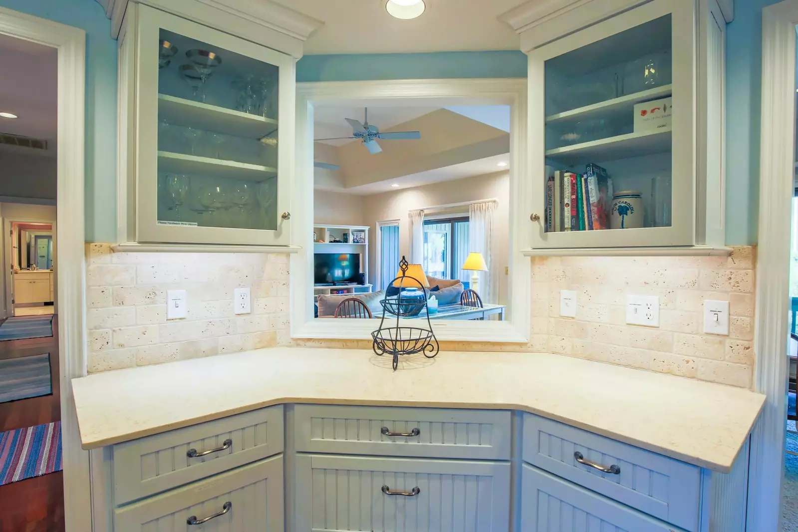 There is plenty of counter space to prepare your meals for your family & friends.