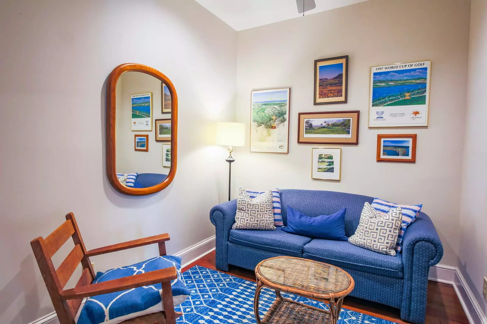 You'll find this cozy seating area just outside of the master suite.