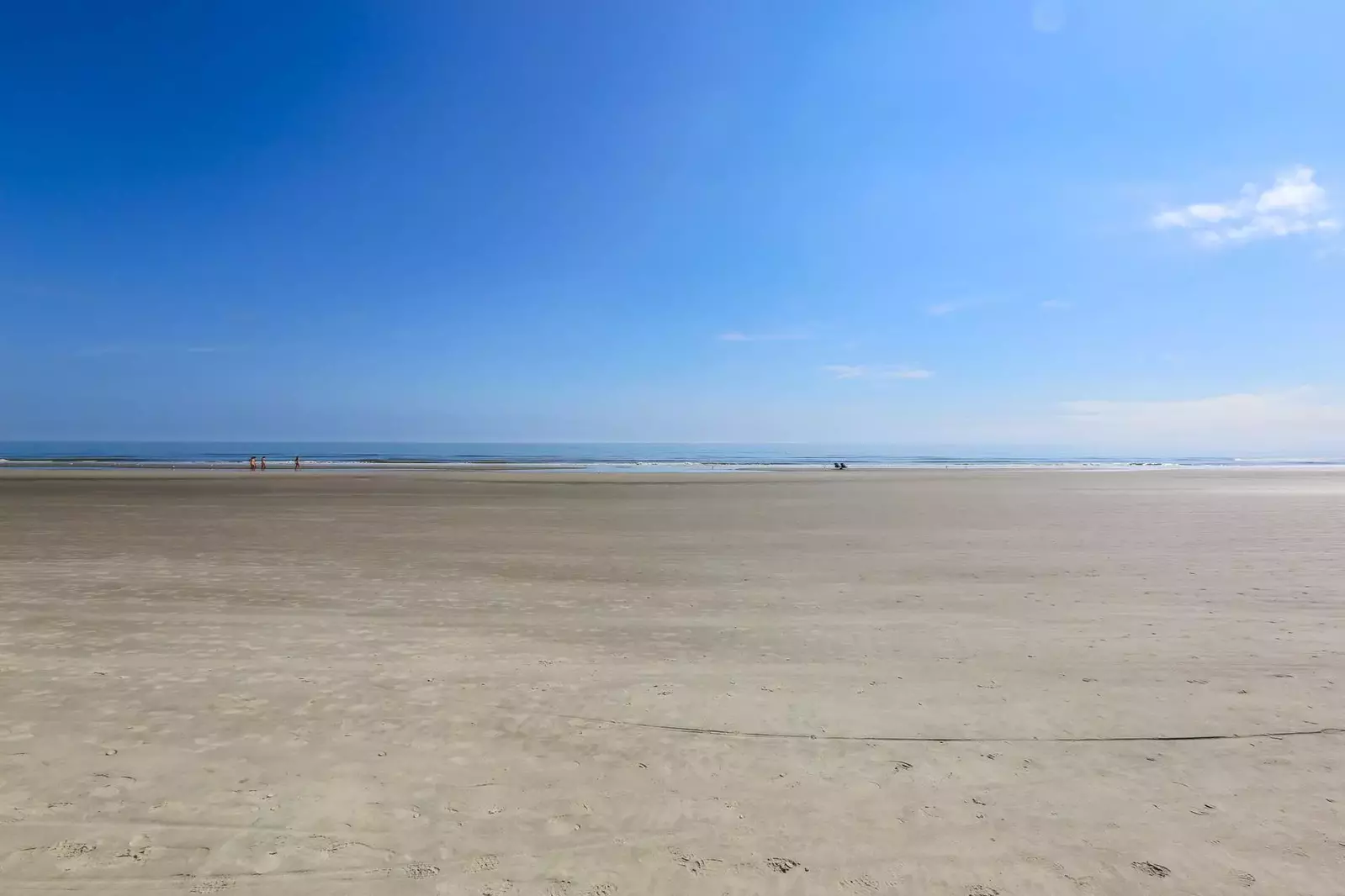There is plenty of room to walk, run, bike or lounge on this wide, spacious beach.