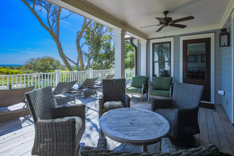 This door in this photo connects the back deck to the kitchen.