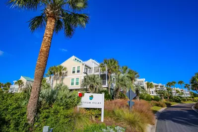 Seaside Therapy is located on the lower level in the corner unit of Atrium Villas.