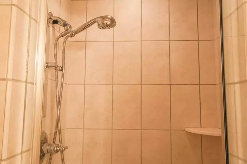 There's also a tiled, walk-in shower in the lower level bathroom.