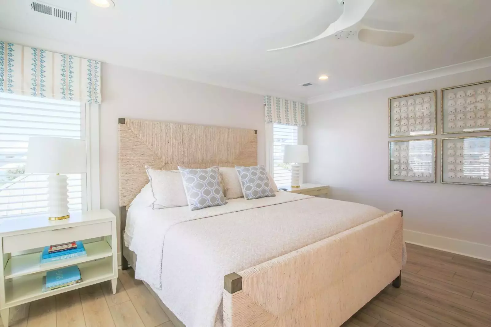 The home features soothing coastal colors, new furniture and top of the line window treatments.