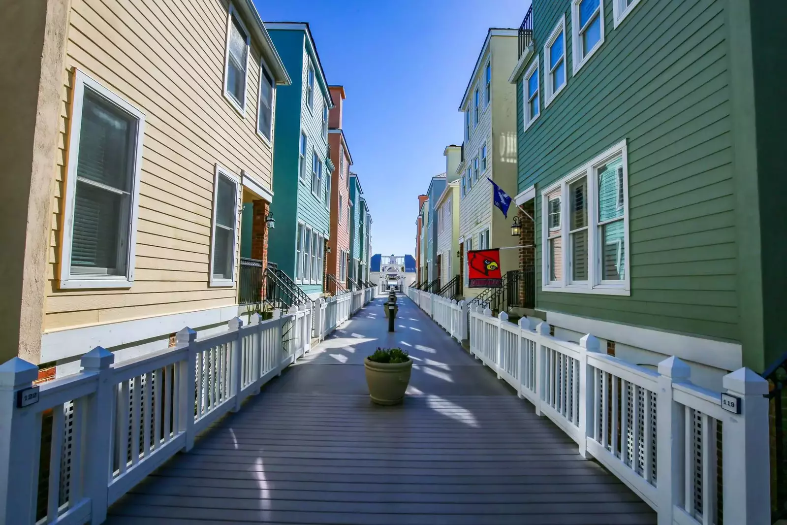 Our balcony connects to this Grand Pavilion boardwalk.