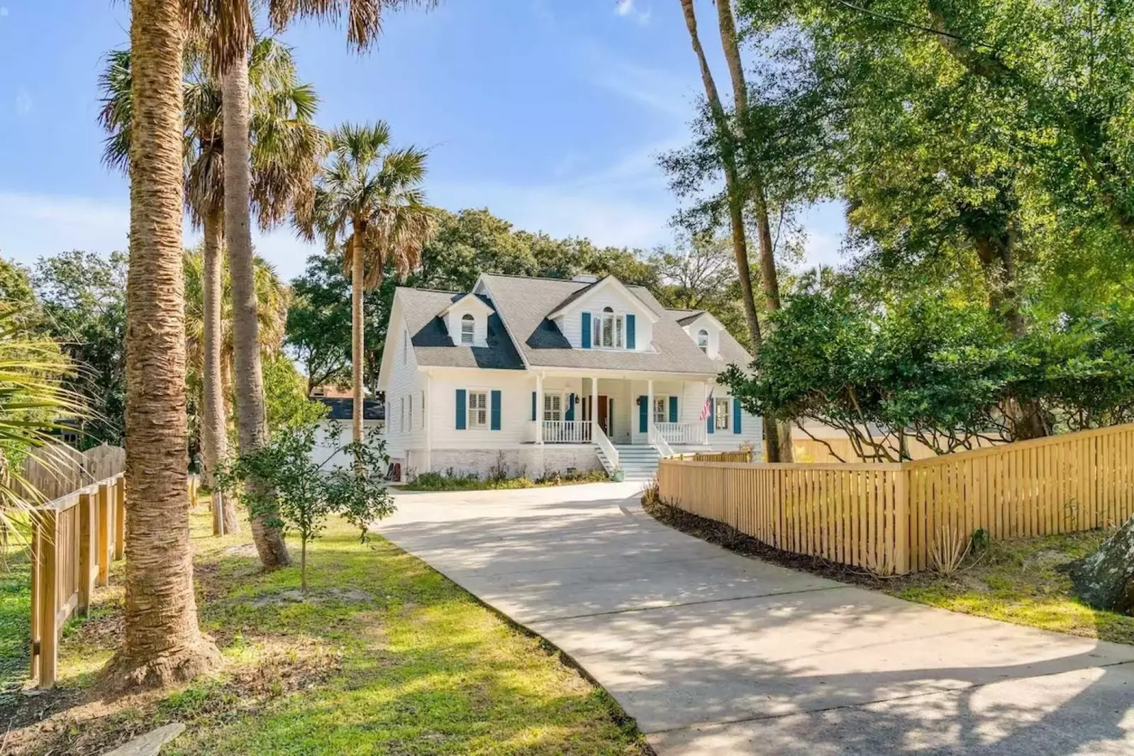 Brightside is situated 3 blocks from the beach on a large lot with a fenced yard.