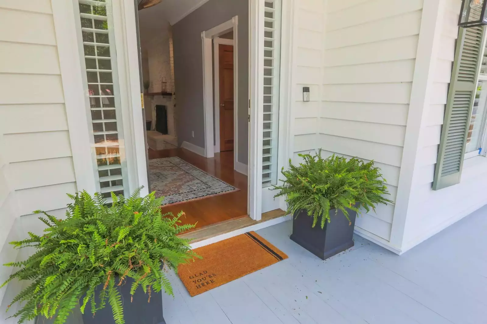 Access the home using your key code on the electronic lock on the front door.