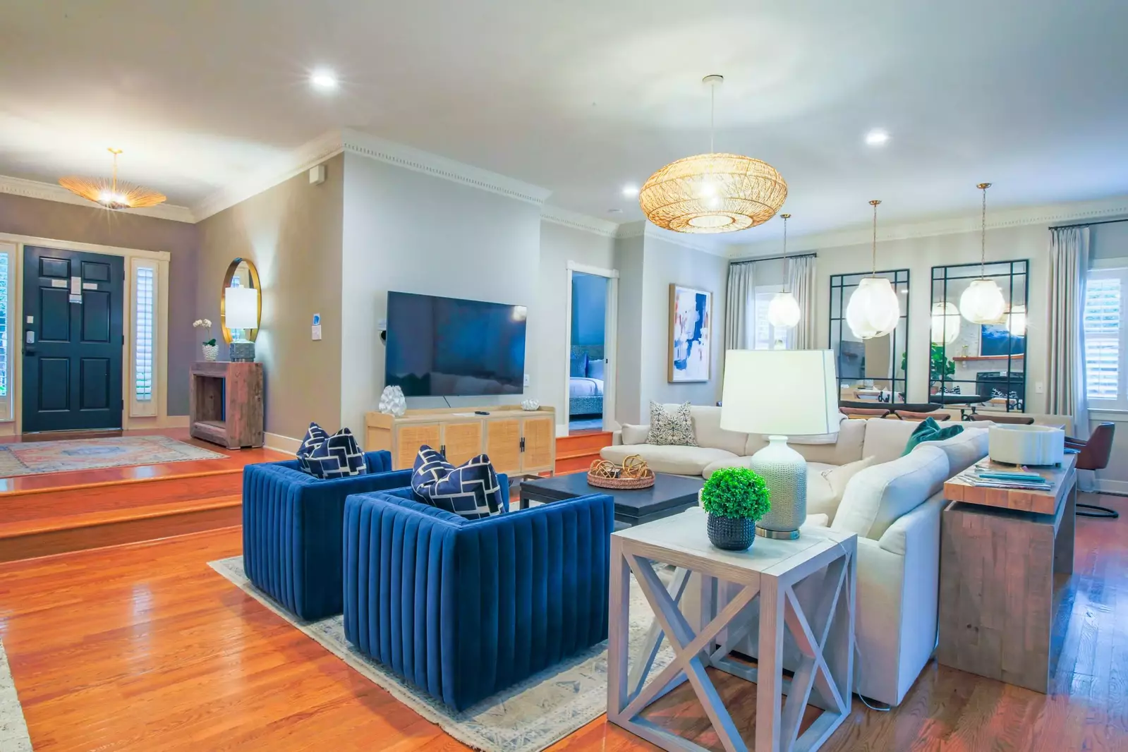 When you enter the home, you'll find a foyer that leads to the living room & dining area.
