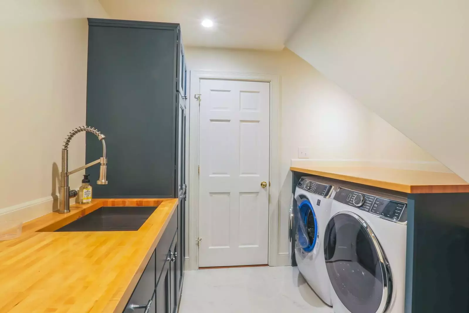 The home's laundry room is located on the second floor.
