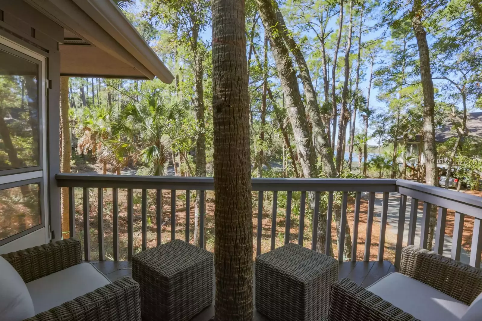 Enjoy these river views from the back deck, which is off of the master bedroom and the screened porch.