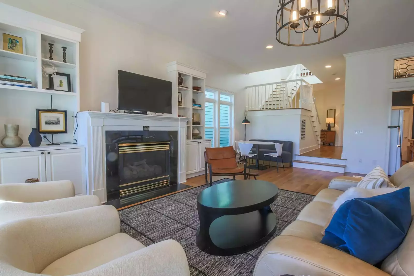 Sea Sponge is a two-story home with the living room, kitchen and one bedroom on the lower level.