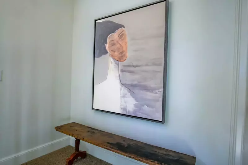 You'll find this lovely art in the hallway that separates the three guest suites on the second floor.