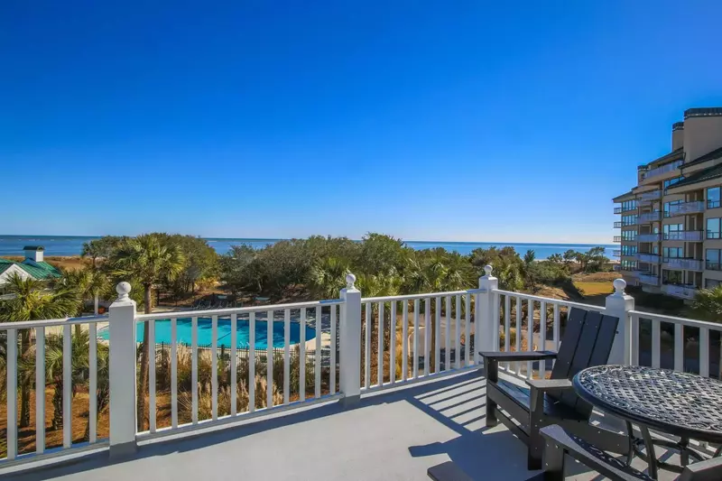 There are also two Adirondack chairs on the private balcony off of the master suite.