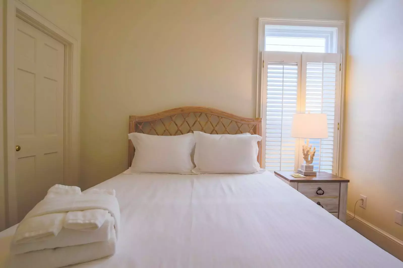 Each of the beds will be made in advance of your arrival with freshly laundered sheets.