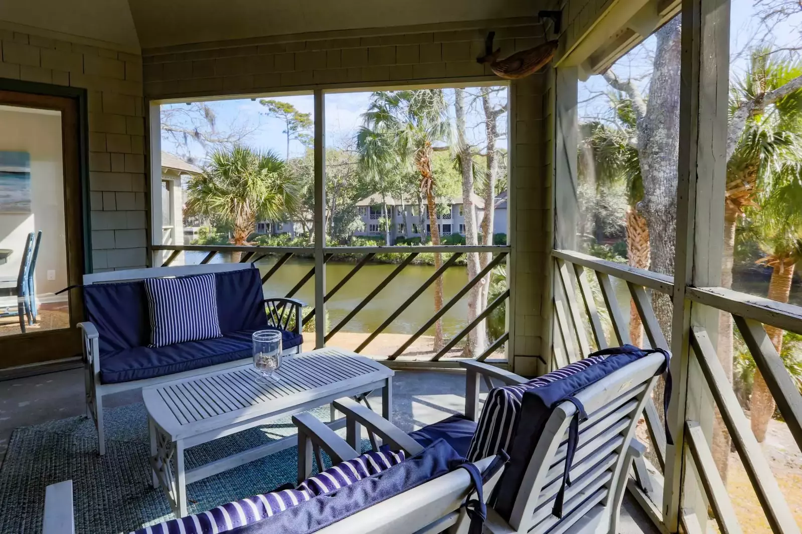 This is a fabulous spot to enjoy your morning coffee, the bird song from nearby trees and a good book!