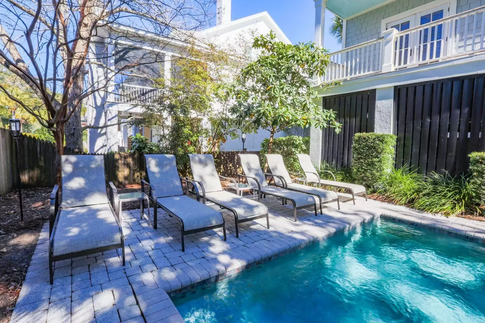 Sit poolside in one of our lounge chairs.
