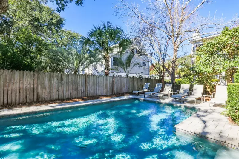 Step on into the pool and enjoy a good, relaxing swim.