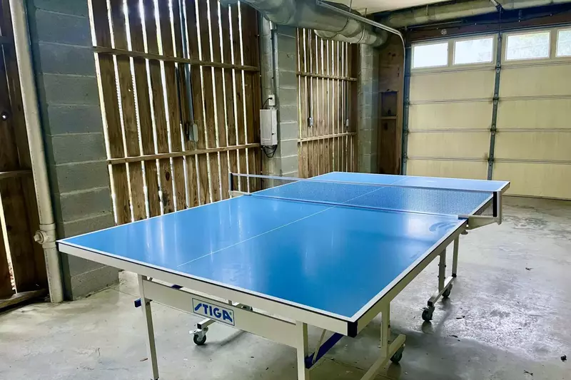 Kids will love the ping pong table located in the garage!