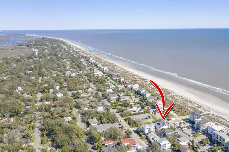 The Penthouse is this close to the beach!