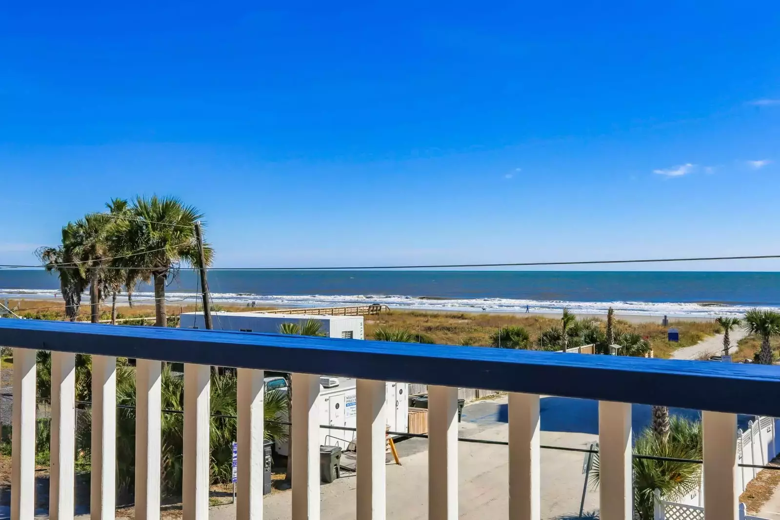 The beach access point is located just across the street from The Penthouse.