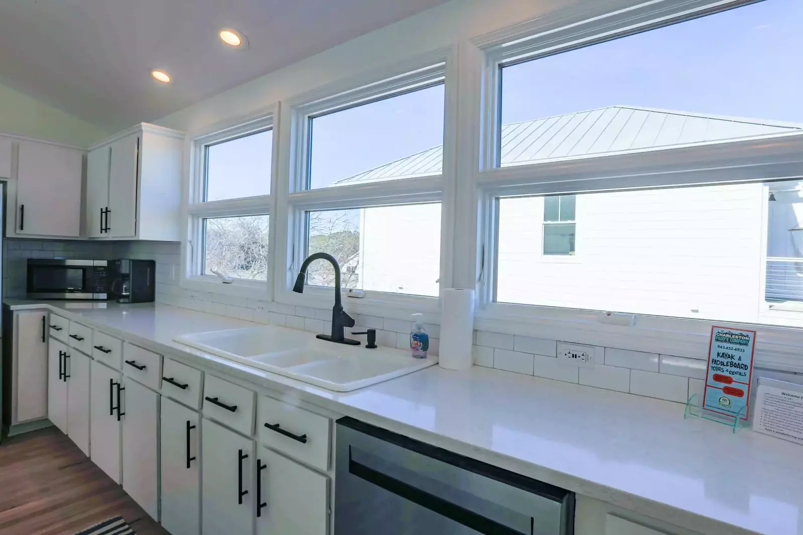There's lots of counter space and storage area to store your food and prepare your family's meals.