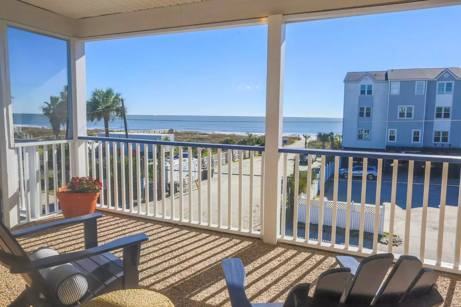 The master suite also features this stunning view of the ocean.