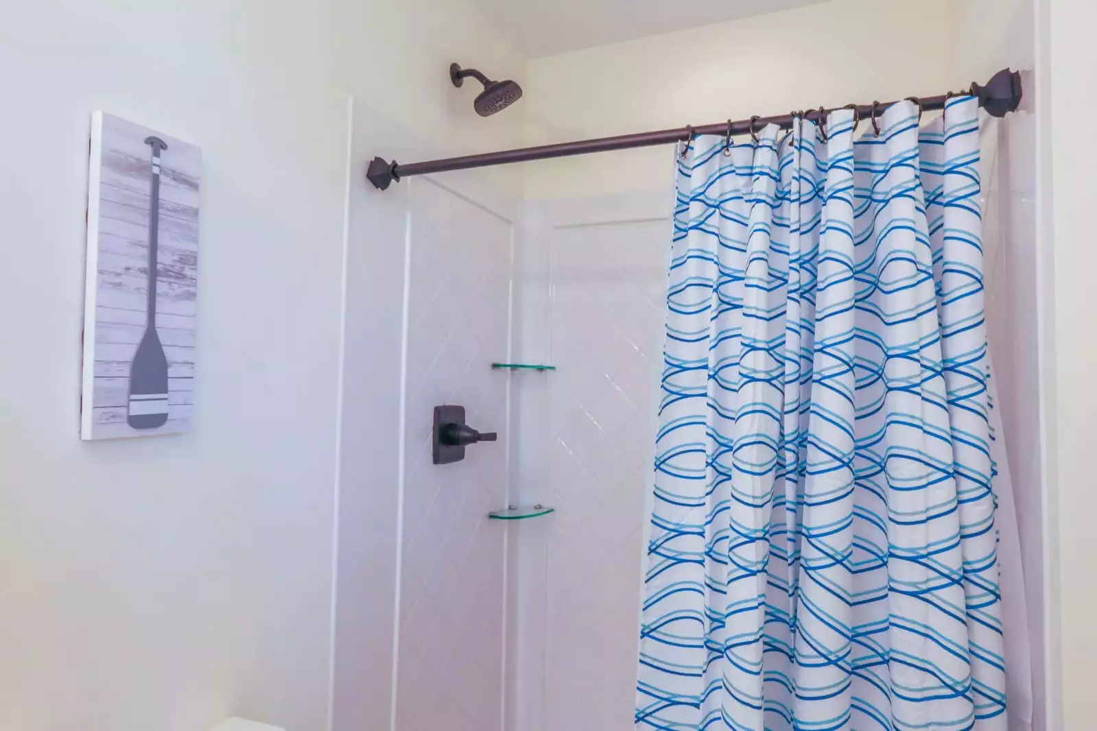 There is also a walk-in shower in this en suite bathroom.
