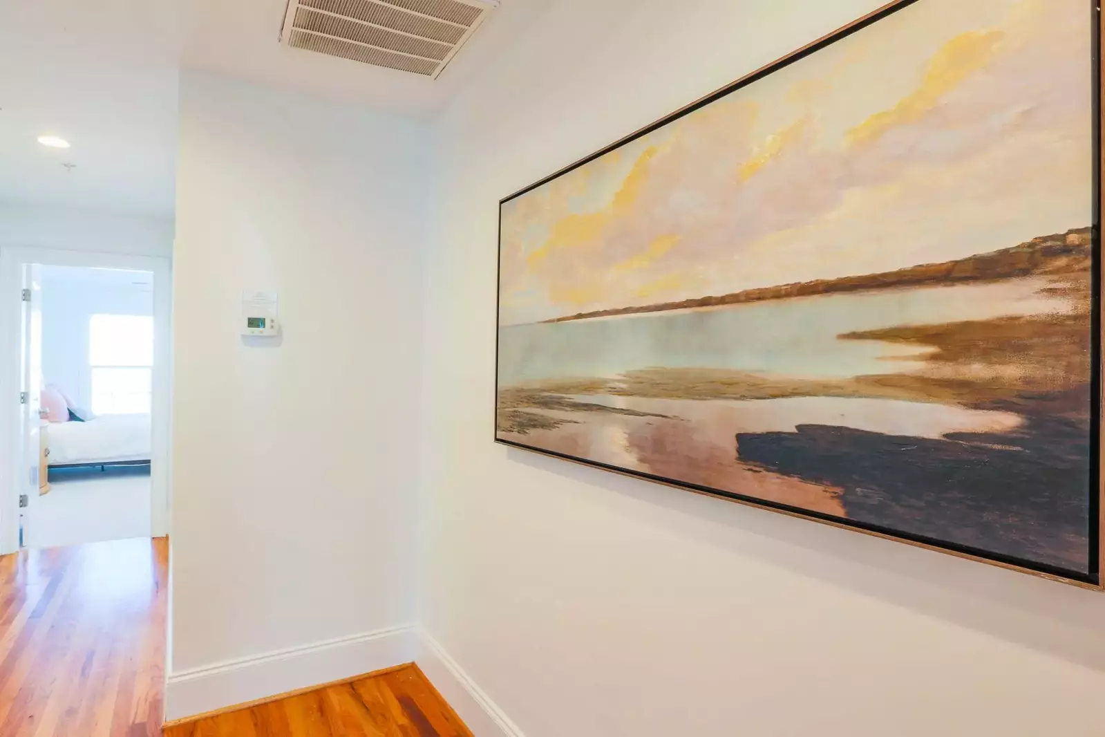 Four of the six bedrooms are located on the second floor off of this hallway,